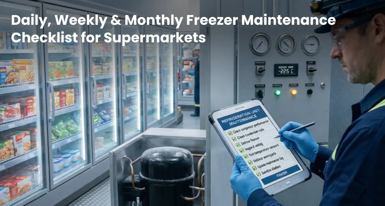 Daily, Weekly & Monthly Freezer Maintenance Checklist for Supermarkets