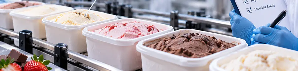 Continuous ice cream freezer